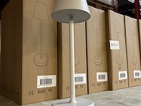 Ca. 15x design tafellamp met wit licht in verschillende kleuren, dimbaar en oplaadbaar via usb, wit - afbeelding 2 van  6