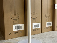 Ca. 15x design tafellamp met wit licht in verschillende kleuren, dimbaar en oplaadbaar via usb, wit - afbeelding 4 van  6