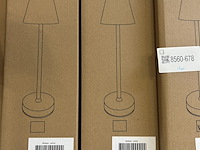 Ca. 15x design tafellamp met wit licht in verschillende kleuren, dimbaar en oplaadbaar via usb, wit - afbeelding 5 van  6