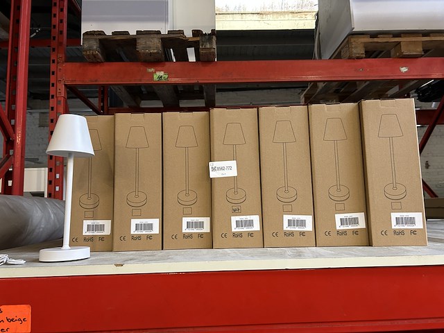 Ca. 15x design tafellamp oplaadbaar usb-c, wit - afbeelding 3 van  5