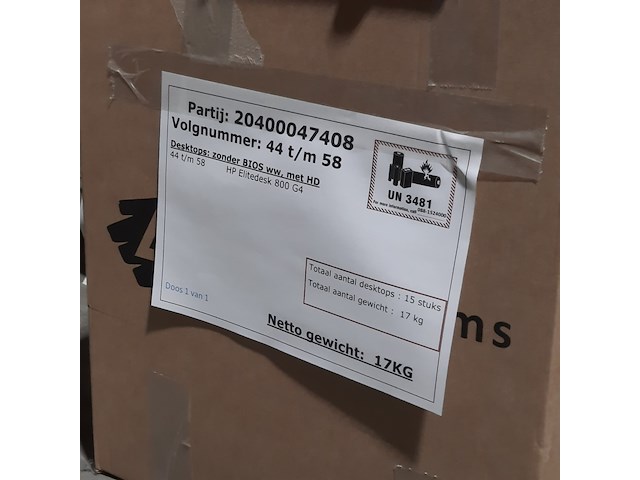 Ca. 15x desktop, hp, elitedesk 800 - afbeelding 9 van  9