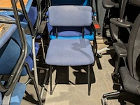 Ca. 15x diverse vergaderstoelen, blauw - afbeelding 3 van  4