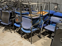 Ca. 15x diverse vergaderstoelen, blauw - afbeelding 4 van  4
