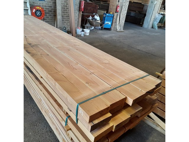 Ca. 15x douglas balken, 6,5 x 20,5 x 410 cm - afbeelding 1 van  5