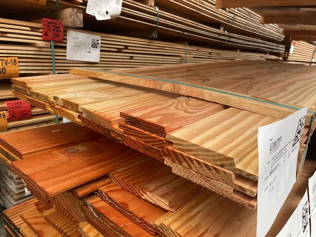 Ca. 15x douglas channelsiding, 18x145mm, lengte 500cm - afbeelding 3 van  3