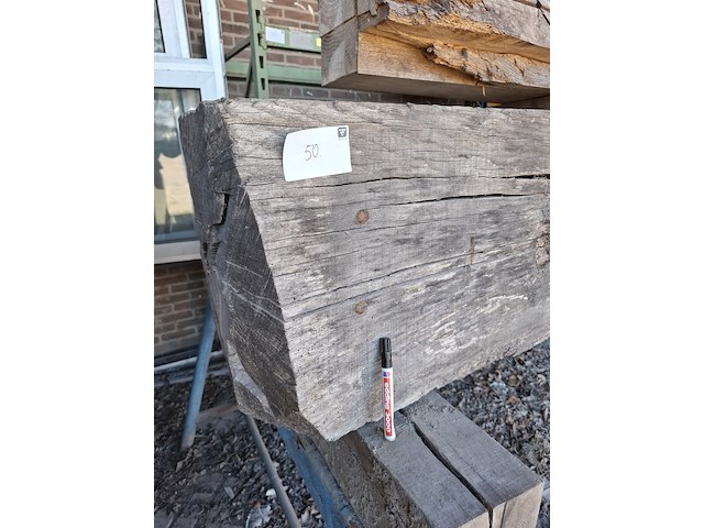 Ca. 15x eiken balk - afbeelding 5 van  9