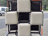 Ca. 15x houten bar-/horecakruk, crème - afbeelding 6 van  7