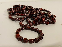 Ca. 15x jaspis breccie trommelarmband - afbeelding 1 van  4