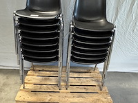 Ca. 15x kantinestoel berico plast, helene 1004/a, zwart - afbeelding 1 van  5