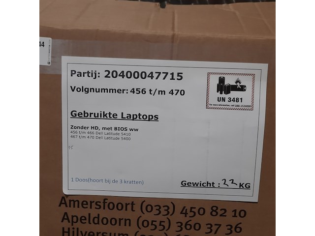 Ca. 15x laptop, dell, o.a. latitude 5410 - afbeelding 5 van  13