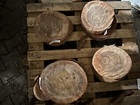 Ca. 15x pallet rosewood schijven, diverse afmetingen - afbeelding 3 van  5