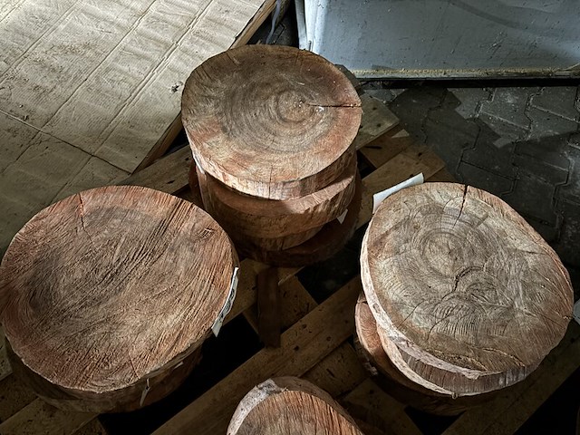 Ca. 15x pallet rosewood schijven, diverse afmetingen - afbeelding 5 van  5