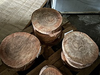 Ca. 15x pallet rosewood schijven, diverse afmetingen - afbeelding 5 van  5