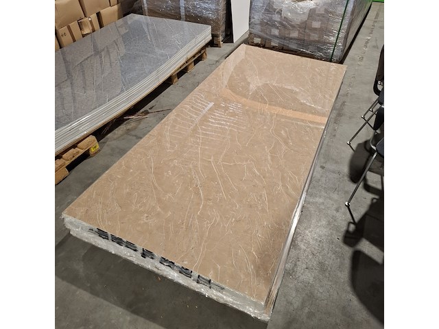 Ca. 15x pvc paneel marmer steen look 280x124, gold marble, 2026 - afbeelding 2 van  4