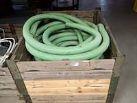 Ca. 15x spiraal slang met 5x slangkoppelingen, 63mm inwendig - afbeelding 1 van  5