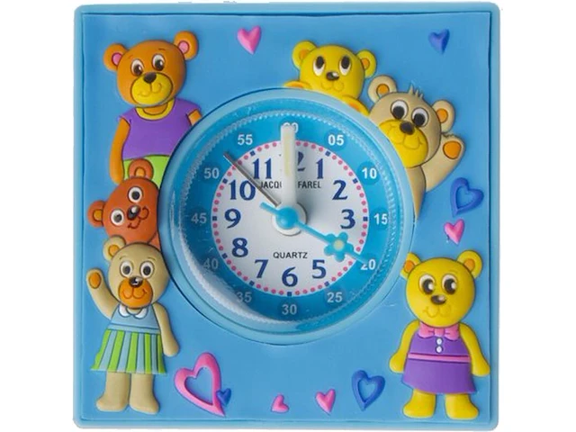 Ca. 15x wekker voor kinderen op batterijen, jacques farel, licht blauw - afbeelding 2 van  2