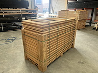 Ca. 16 vuren deurkozijn 90 x 200 cm met plexiglas - afbeelding 2 van  5