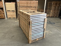 Ca. 16 vuren deurkozijn 90 x 200 cm met plexiglas - afbeelding 3 van  5