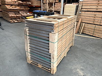 Ca. 16 vuren deurkozijn 90 x 200 cm met plexiglas - afbeelding 4 van  5