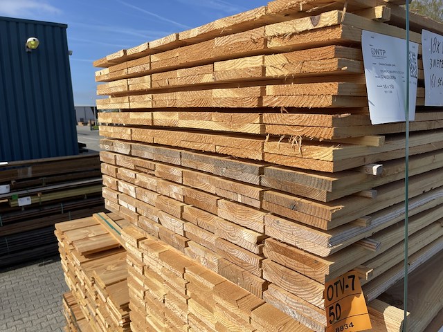 Ca. 161x douglas planken fijnbezaagd, 18x150mm, lengte 300cm - afbeelding 3 van  3