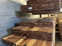 Ca. 163x guyana ipé planken geschaafd country grade, 21x90mm, lengte 44/275cm, 54/305cm, 65/335cm - afbeelding 1 van  3