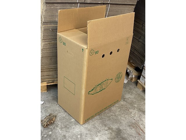 Ca. 165x grote verzenddozen euro 80 dubbelgolf, bruin - afbeelding 2 van  3