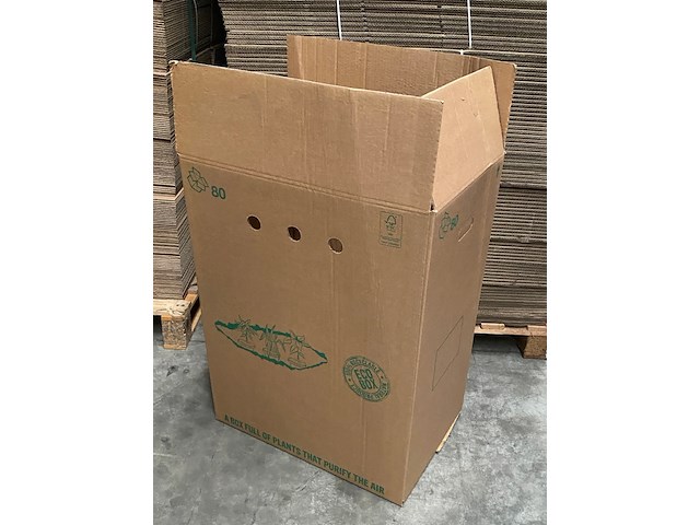 Ca. 165x grote verzenddozen euro 80 dubbelgolf, bruin - afbeelding 2 van  5