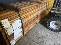 Ca. 165x guyana ipé planken geschaafd country grade, 21x90mm, lengte 490cm - afbeelding 2 van  3
