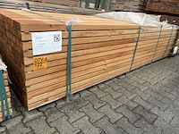Ca. 168x angelim pedra regels geschaafd, 45x65mm, lengte 300cm - afbeelding 2 van  3