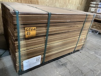 Ca. 168x guyana teak planken geschaafd, 25x145mm, lengte 125cm - afbeelding 2 van  3