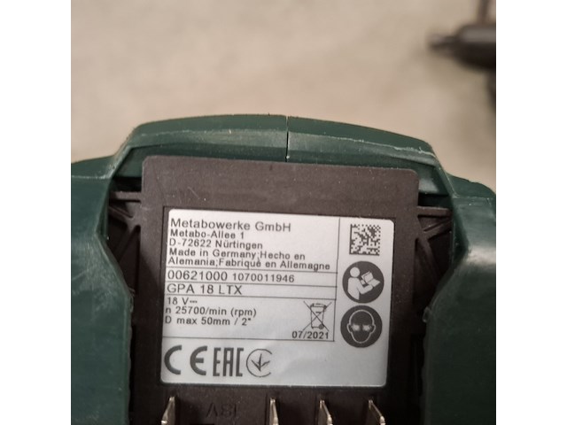 Ca. 16x divers accu/elektrisch/pneumatisch gereedschap metabo, diverse modellen - afbeelding 17 van  24