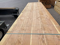 Ca. 16x douglas balken fijnbezaagd, 100x100mm, lengte 500cm - afbeelding 1 van  4