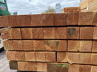 Ca. 16x douglas balken fijnbezaagd, 100x100mm, lengte 500cm - afbeelding 3 van  4