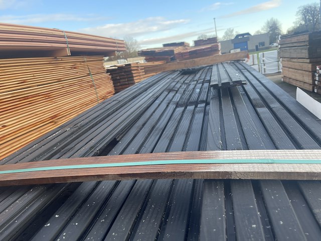 Ca. 16x douglas design- triple- deens profiel zwart, 22x142mm, lengte 500cm - afbeelding 1 van  3