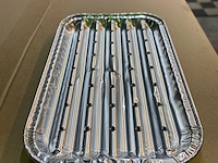 Ca. 16x dozen a 1260 stuks aluminium grillschalen, zilver - afbeelding 3 van  4