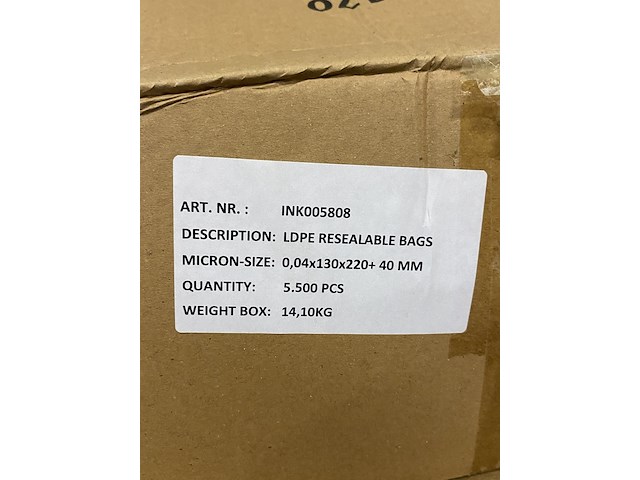 Ca. 16x dozen a 5500 ldpe zakjes met plakstrip - afbeelding 4 van  4