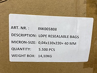 Ca. 16x dozen a 5500 ldpe zakjes met plakstrip - afbeelding 4 van  4