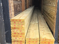 Ca. 16x geschaafde geïmpregneerde planken, 360 cm - afbeelding 1 van  3