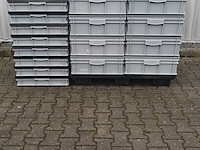 Ca. 16x grote bakken met deksel in 2 maten, engels, grijs / chroom - afbeelding 2 van  4