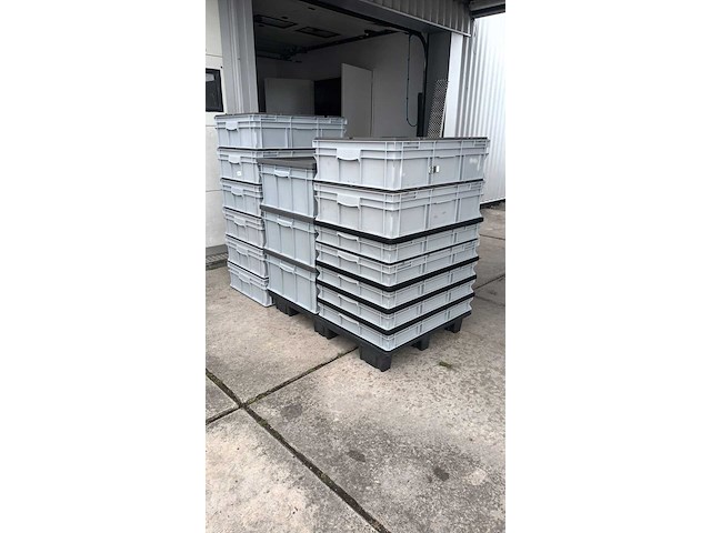 Ca. 16x grote bakken met deksel in 3 maten, engels, grijs / chroom - afbeelding 2 van  4