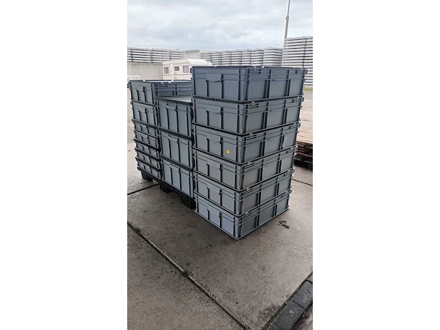 Ca. 16x grote bakken met deksel in 3 maten, engels, grijs / chroom - afbeelding 3 van  4