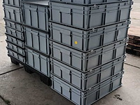Ca. 16x grote bakken met deksel in 3 maten, engels, grijs / chroom - afbeelding 3 van  4
