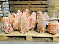 Ca. 16x himalaya zoutlampen met houten voet - afbeelding 1 van  9