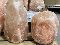 Ca. 16x himalaya zoutlampen met houten voet - afbeelding 3 van  9