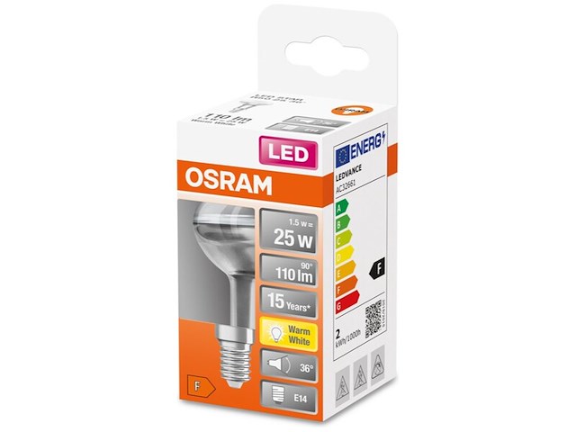 Ca. 16x led reflektorlamp osram, e14 r50 shape, 25 watt 2700 kelvin - afbeelding 2 van  3