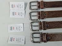 Ca. 16x leren heren riemen sluis leder, bruin, diverse maten