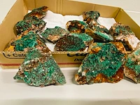 Ca. 16x malachiet brokken - afbeelding 3 van  7