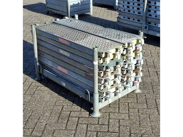 Ca. 16x o-roostervloer, layher, allround |140x32 cm, in transportbok - afbeelding 3 van  8