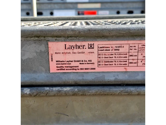 Ca. 16x o-roostervloer, layher, allround |140x32 cm, in transportbok - afbeelding 8 van  8