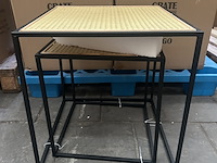 Ca. 16x set van 2 rotan bijzettafels, crate & cargo - afbeelding 1 van  5